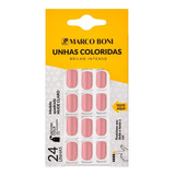 Kit 24 Unhas Postiças Naturais Modelo Quadrada Marco Boni