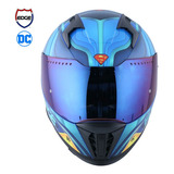 Casco Integral Superman Edge Dc Certificado Dot Y Ece Moto Color Rojo/azul Diseño Dc Comics / Superman Tamaño Del Casco Talla M (57 - 58 Cm)