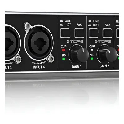 Tarjeta De Audio De 4 Canales Interfaz Behringer Umc404hd Voltaje Color Negro | Meses sin interés