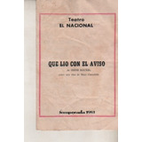 Programa Teatro Nacional Año 1981 D Maggi - Zabala - Zucker