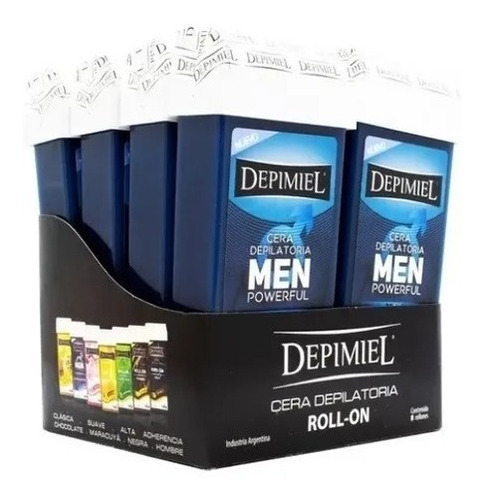 Depimiel Cera Descartable Hombres Roll On Men Pack X4 Un 