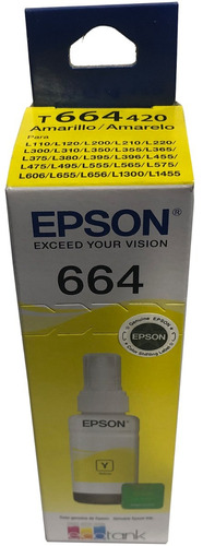 Botella Tinta Epson T664 Amarillo 664 T664420 C13t66442a