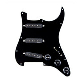 Escudo Completo Fishman Fluence  Stratocaster Single Black