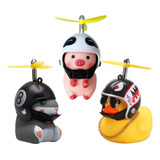 Accesorios Bicicletas De Patito Cerdo Hámster Con Casco,3pcs