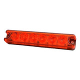 Faro Baiml 6100 Rojo 12/24 V Rectang.6 Led 