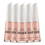 Kit C/5 Esmalte Cremoso Risqué Hipo Nude Pó De Arroz