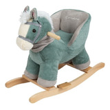 Mecedor De Peluche Carestino Caballo Verde Agua