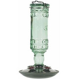 Perky-pet 8108-2 Green Antique Bottle 10-ounce Glass Humming