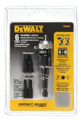 Adaptador De Taladro Dewalt Dw2507 Juego Compacto De Carga 