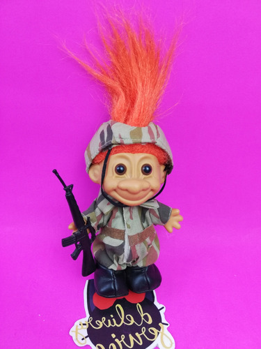 Troll Russ Figura Troll Soldado Vintage 