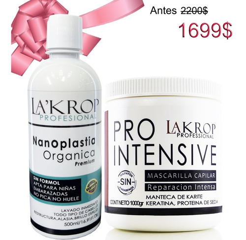 Nanoplastia Organica 500ml + Pro Intensive Lakrop Promo