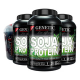 3 Proteinas Soja Veganos 3 Kilos + Vaso Shaker Black Genetic