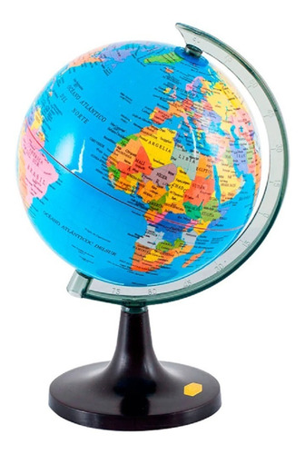 Globo Terráqueo 23cm Altura Político Mundo Mapas Mapamundi