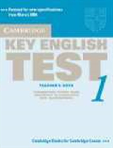 Cambridge Key English Test 1 (ket) - Teacher's Book (new Edition), De Vv. Aa.. Editorial Cambridge University Press, Tapa Blanda En Inglés Internacional, 2003