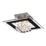 Lustre Cristal Prizi Venus - 40x40cm Cor Preto 110v/220v