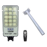 Foco Solar 1000w Potente Luz Led Exterior + Soport Blanco