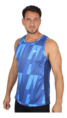 Musculosa Running Lotto Run Fast Hombre En Azul | Dexter