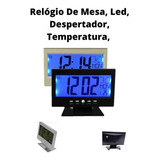 Relógio Parede Mesa Led Digital Calendário Termômetro Alarme