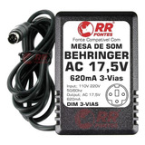 Fonte P/ Mesa Behringer 17,5v 620mah Compatível Diversos Mod