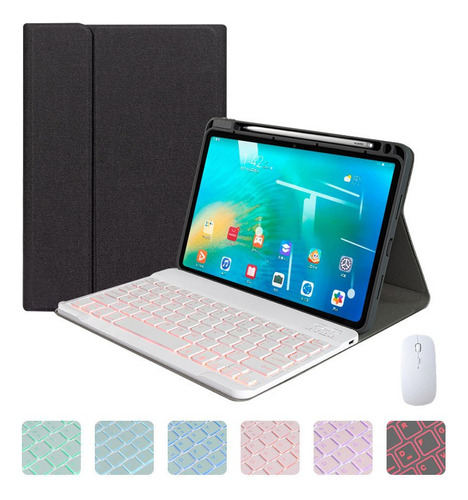 ~ Funda Teclado Rgb Ratón Para Huawei Matepad T10 T10s Ñ