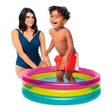 Piscina Inflable Para Niño Bebe, 3 Aros Piso Inflable