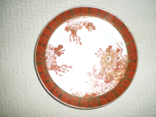 Plato De Porcelana Tsuji, Pavo Real, Pintado A Mano