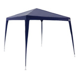 Tenda Gazebo Azul Polietileno 3x3 Metros Desmontável Belfix