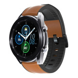 Correa D Caucho Con Piel Compatible Con Galaxy Watch 3 45 Mm