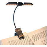 Luz De Libro Recargable De 14 Led Con Abrazadera Para Leer D