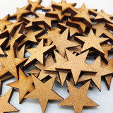 100 Estrelas Estrelinhas Aplique Mdf Personalizados 1,5cm