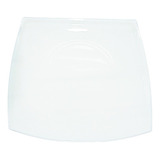 Plato Postre Vidrio Opalino Cuadrado Grande 24cm Resistente Color Blanco Liso