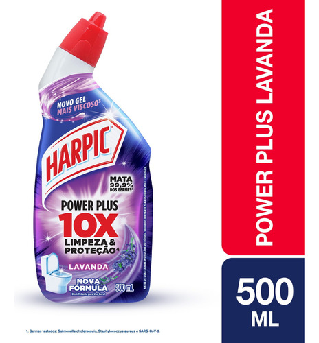 Harpic Power Plus Limpador Desinfetante Sanitário Lavanda 500ml