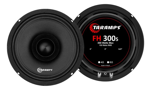 Par Alto Falante Taramps Fh 300s 6 Polegadas 150w Rms 8 Ohms