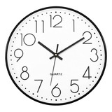 Reloj De Pared De Cuarzo Redondo De 12 Pulgadas Silencioso S