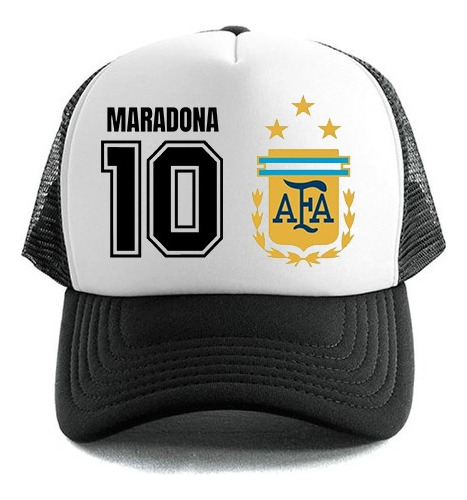 Gorra Trucker - Maradona 10 - Futbol -  Cierre Ajustable