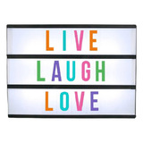 Cartel Luminoso Letras Colores + Emojis Led Lightbox Usb