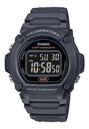 Reloj Casio W-219h-8b W219h Crono 50m Luz Alarma Ahora12