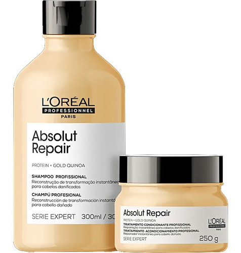 Kit Absolut Repair Shampoo 300ml + Máscara 250g Loreal ! 