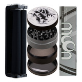 Kit Dichavador Metal 4 Partes + Bolador 110 Mm + Seda