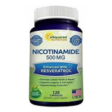 Antioxidante Nicotinamida Con Resveratrol, 120 Cápsulas