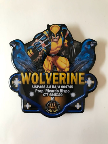 Placa Para Gaiola De Pássaro Personalizada Wolverine Azulão