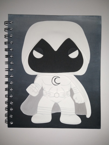 Libreta Moon Knight Caballero Luna Estilo Funko Pop En Foami