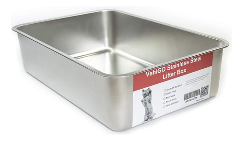 Caja De Arena Para Gatos De Metal Extra Grande, Bandeja De A