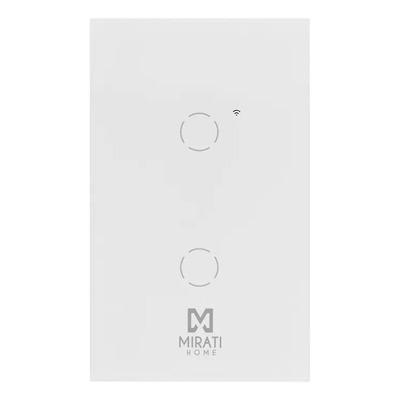Interruptor Inteligente Wi-Fi Mirati Home M2SI2 2 Apagadores Touch Blanco | MercadoLibre