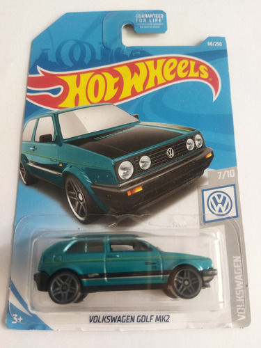 Hot Wheels Volkswagen Golf Mk2 Verde Tarjeta Usa 7/10 Us3