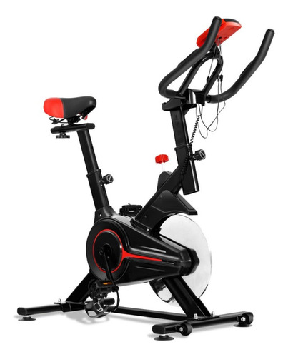 Bicicleta Estática Sensor De Pulso Portacel Rojo Gpl