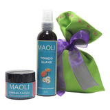 Pack Anti Rosácea Maoli, Crema, Tónico, Pétalos Reutilizable