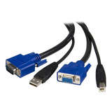 Cable Kvm Startech 2 En 1 Vga Usb A Usb B Hd15 1.8 M /vc