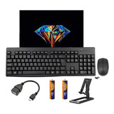 Kit Teclado Mouse Wireless Bluetooth Para Celular Mobilador