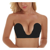 Brasier Push Up Escote Profundo Straple Sin Espalda 